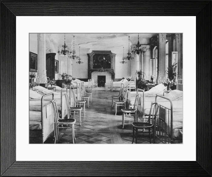 Framed Print : German hospital dormitory for soldiers, Frankfurt am Main, Germany, World War I, 1915 Framed Print : German hospital dormitory for soldiers, Frankfurt am Main, Germany, World War I, 1915