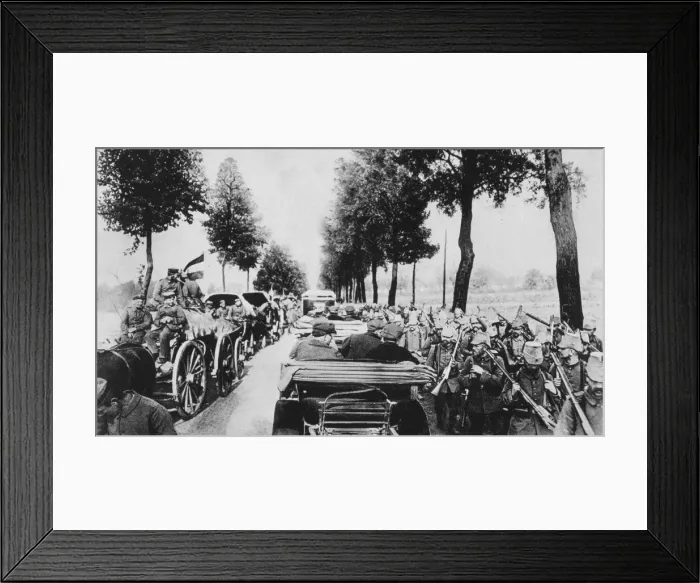 Framed Print : Busy road, World War I, 1915 Framed Print : Busy road, World War I, 1915