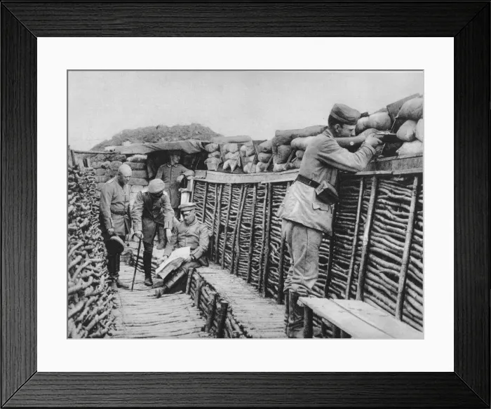 Framed Print : A German trench, World War I, 1915 Framed Print : A German trench, World War I, 1915
