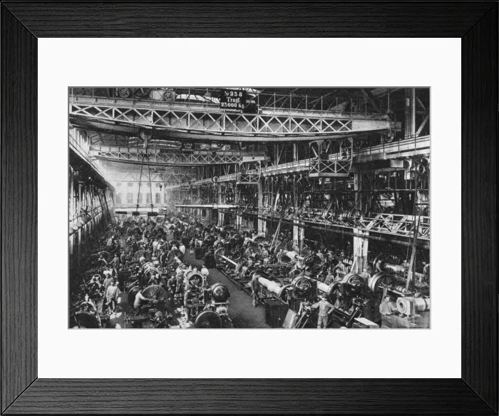 Framed Print : The Krupp gun factory number 1, Essen, Germany, World War I, 1917 Framed Print : The Krupp gun factory number 1, Essen, Germany, World War I, 1917
