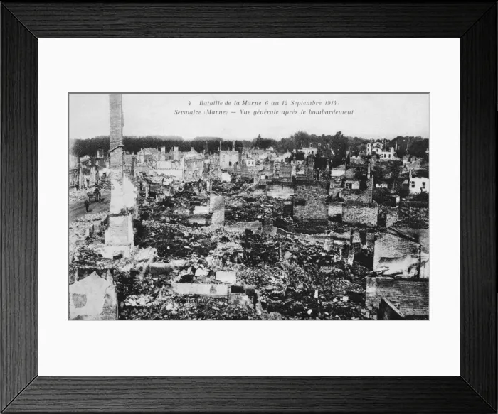 Framed Print : The ruins of Sermaize-Les-Bains, France, Battle of the Marne, World War I, 1914 Framed Print : The ruins of Sermaize-Les-Bains, France, Battle of the Marne, World War I, 1914