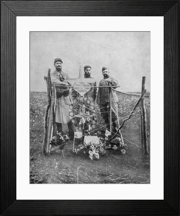 Framed Print : The grave of Sergeant Jean Bouin, French soldier, France, World War I, 1915 Framed Print : The grave of Sergeant Jean Bouin, French soldier, France, World War I, 1915
