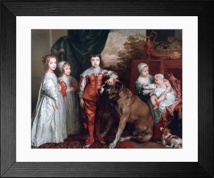 Framed Print : The Five Eldest Children of Charles I, 1637. Artist: Anthony van Dyck Framed Print : The Five Eldest Children of Charles I, 1637. Artist: Anthony van Dyck