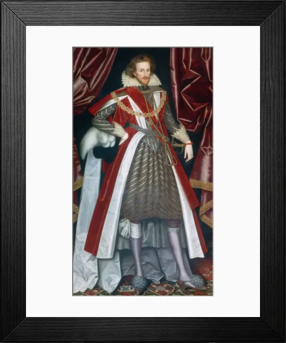 Framed Print : Philip Herbert, 4th Earl of Pembroke, c1615. Artist: William Larkin Framed Print : Philip Herbert, 4th Earl of Pembroke, c1615. Artist: William Larkin