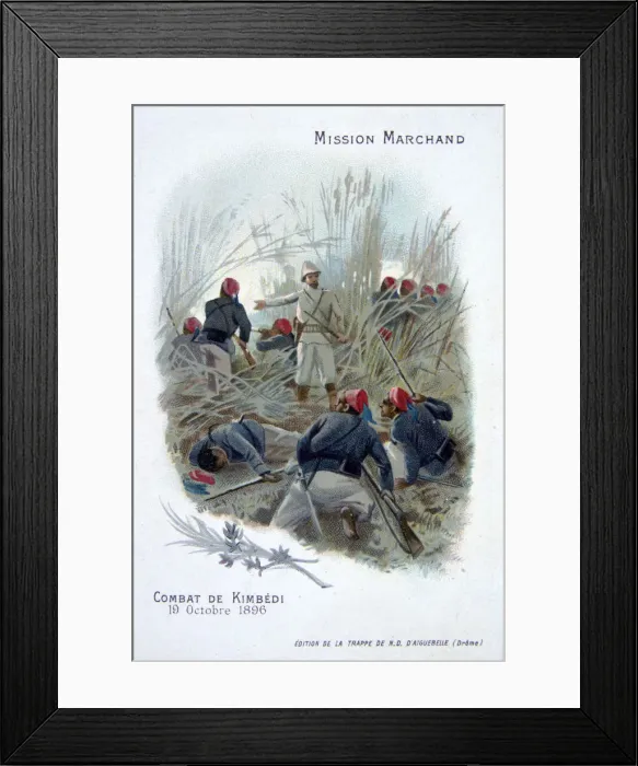 Framed Print : The Marchand expedition: fighting at Kimbedi, Congo, 19 October 1896 Framed Print : The Marchand expedition: fighting at Kimbedi, Congo, 19 October 1896
