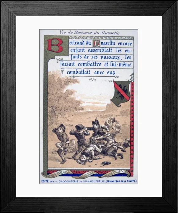 Framed Print : Scene from the life of Bertrand du Guesclin, (19th century) Framed Print : Scene from the life of Bertrand du Guesclin, (19th century)