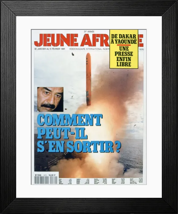 Framed Print : Front cover of Jeune Afrique, 1991 Framed Print : Front cover of Jeune Afrique, 1991