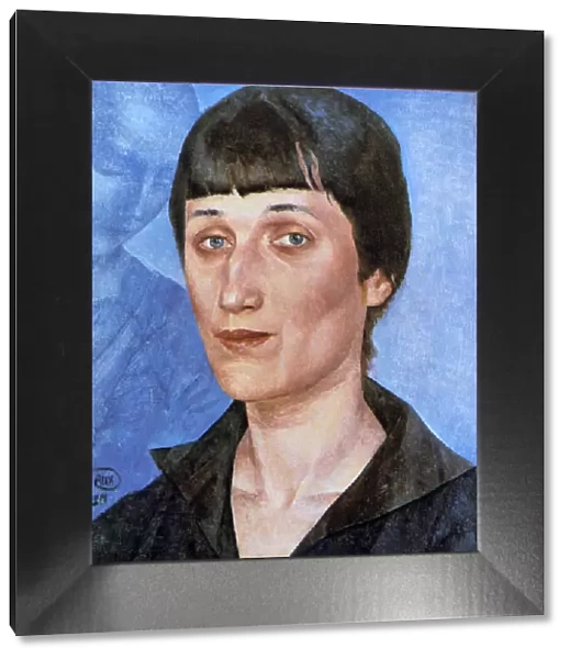 Portrait of Anna Akhmatova, 1922. Artist: Kuz ma Petrov-Vodkin