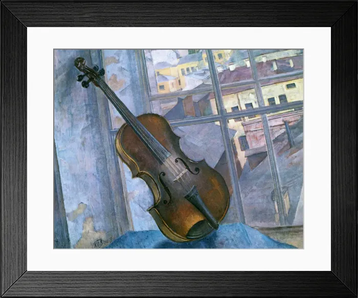 Framed Print : Still Life With a Violin, 1918. Artist: Kuz ma Petrov-Vodkin Framed Print : Still Life With a Violin, 1918. Artist: Kuz ma Petrov-Vodkin
