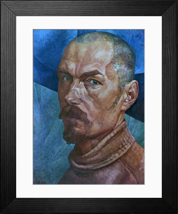 Framed Print : Self-Portrait, 1918. Artist: Kuz ma Petrov-Vodkin Framed Print : Self-Portrait, 1918. Artist: Kuz ma Petrov-Vodkin