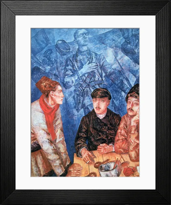 Framed Print : After the Battle, 1923. Artist: Kuz ma Petrov-Vodkin Framed Print : After the Battle, 1923. Artist: Kuz ma Petrov-Vodkin