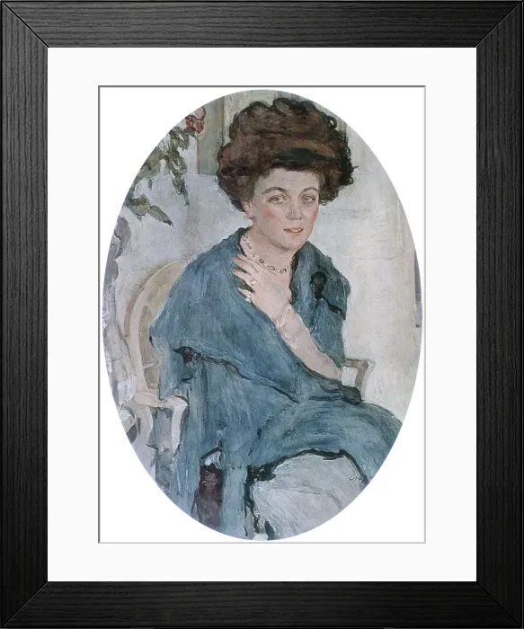 Framed Print : Portrait of Yelena Oliv, 1909. Artist: Valentin Serov Framed Print : Portrait of Yelena Oliv, 1909. Artist: Valentin Serov