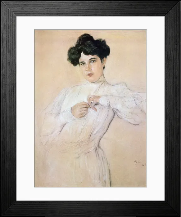 Framed Print : Portrait of Maria Botkina, 1905. Artist: Valentin Serov Framed Print : Portrait of Maria Botkina, 1905. Artist: Valentin Serov