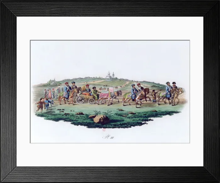 Framed Print : Wedding Procession, Russia, 1820 Framed Print : Wedding Procession, Russia, 1820
