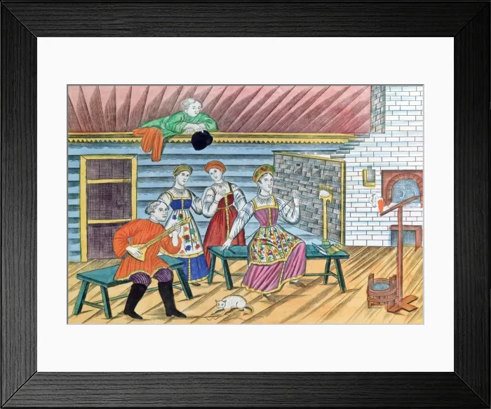 Framed Print : Russian interior scene, 1856 Framed Print : Russian interior scene, 1856