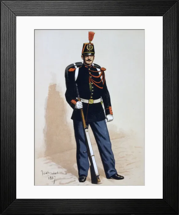 Framed Print : Republican Guard, 1871 (1887). Artist: A Lemercier Framed Print : Republican Guard, 1871 (1887). Artist: A Lemercier