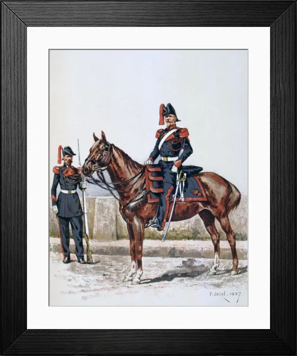 Framed Print : Parisian Republican Guard, 16 May 1848 - 1 Febuary 1849 (1887). Artist: A Lemercier Framed Print : Parisian Republican Guard, 16 May 1848 - 1 Febuary 1849 (1887). Artist: A Lemercier