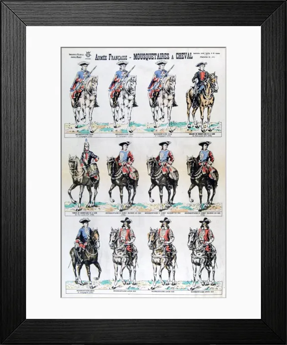 Framed Print : French Army; mounted musketeers, 17th century (19th century) Framed Print : French Army; mounted musketeers, 17th century (19th century)