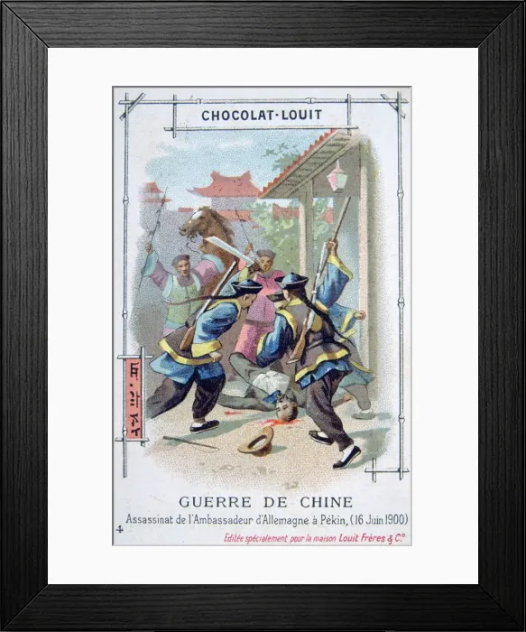 Framed Print : Assassination of the German Ambassador in Peking, Boxer Rebellion, China, 16 June 1900 Framed Print : Assassination of the German Ambassador in Peking, Boxer Rebellion, China, 16 June 1900