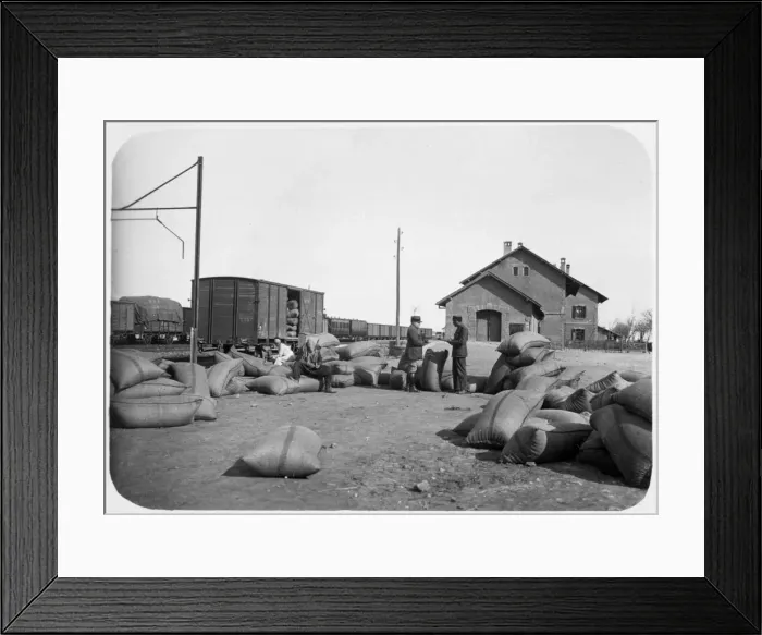Framed Print : Soldiers of the French Foreign Legion at a railway yard, Syria, 20th century Framed Print : Soldiers of the French Foreign Legion at a railway yard, Syria, 20th century