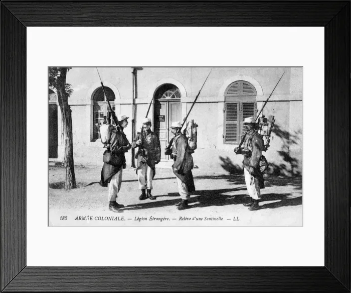 Framed Print : The Changing of the Guard, The French Foreign Legion, c1910 Framed Print : The Changing of the Guard, The French Foreign Legion, c1910