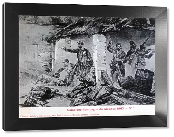 Battle of Camerone, campaign of Mexico, 1863, (20th century). Artist: Jean Basin