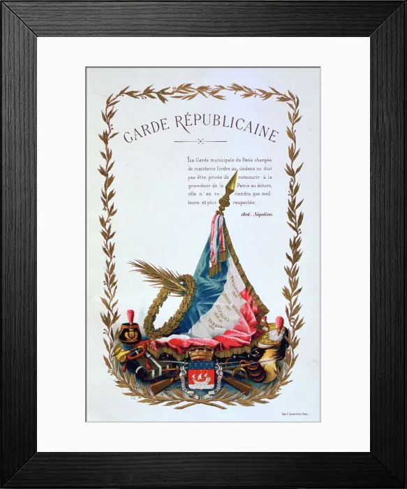 Framed Print : Republican Guard, 1887. Artist: A Lemercier Framed Print : Republican Guard, 1887. Artist: A Lemercier