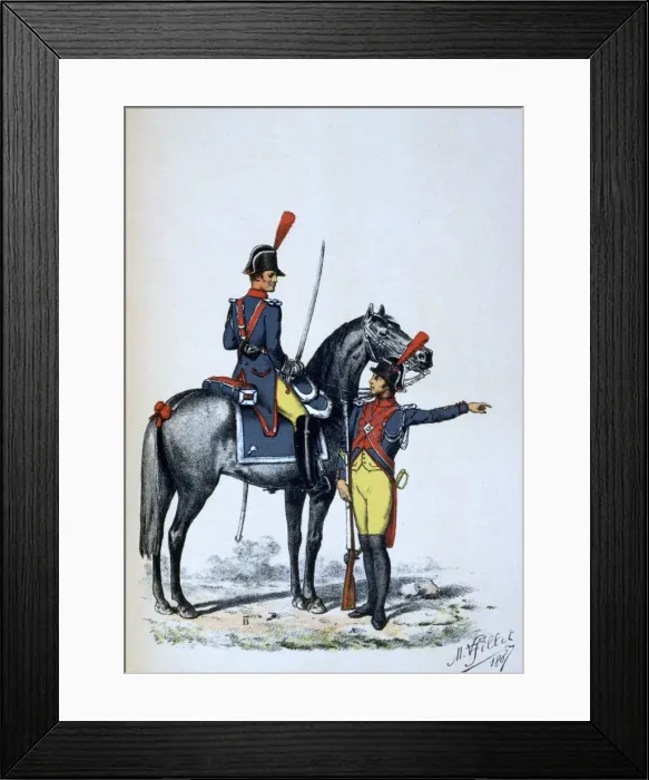 Framed Print : Imperial Gendarmerie of Paris, 1813 (1887). Artist: A Lemercier Framed Print : Imperial Gendarmerie of Paris, 1813 (1887). Artist: A Lemercier