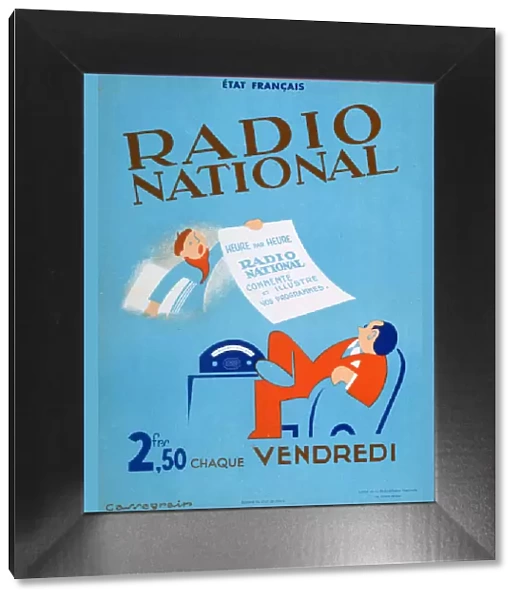Advertisement for French Radio National, 20th century