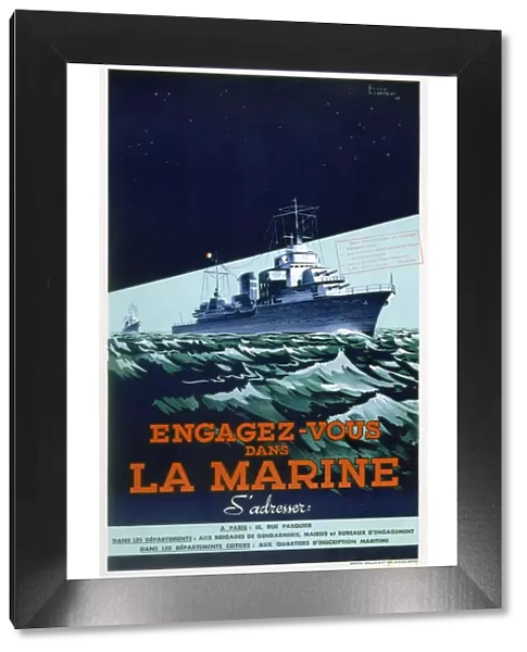 French Navy recruitment poster, c1930-1945. Artist: Roger Levasseur