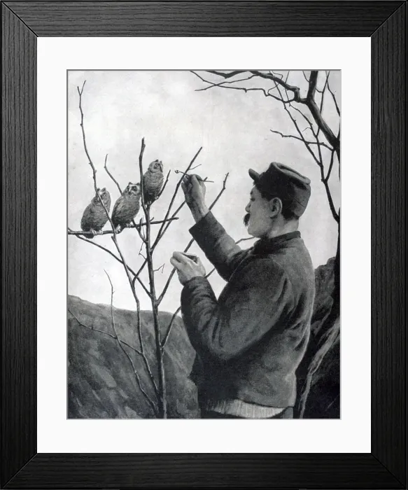 Framed Print : An original trench decoration, France, World War I, 1915 Framed Print : An original trench decoration, France, World War I, 1915