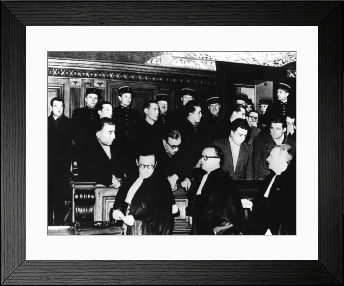 Framed Print : Trial of French members of the Gestapo, Paris, 1-12 December 1944 Framed Print : Trial of French members of the Gestapo, Paris, 1-12 December 1944