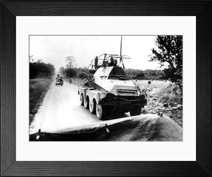 Framed Print : German armoured car during the advance on Paris, May-June 1940 Framed Print : German armoured car during the advance on Paris, May-June 1940