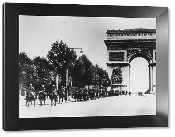 German soldiers marching through Paris, 14 June 1940