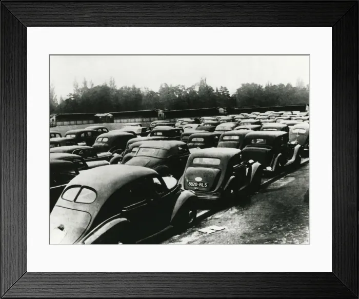 Framed Print : Cars confiscated by the occupying Germans, Vincennes, Paris, 1940-1944 Framed Print : Cars confiscated by the occupying Germans, Vincennes, Paris, 1940-1944