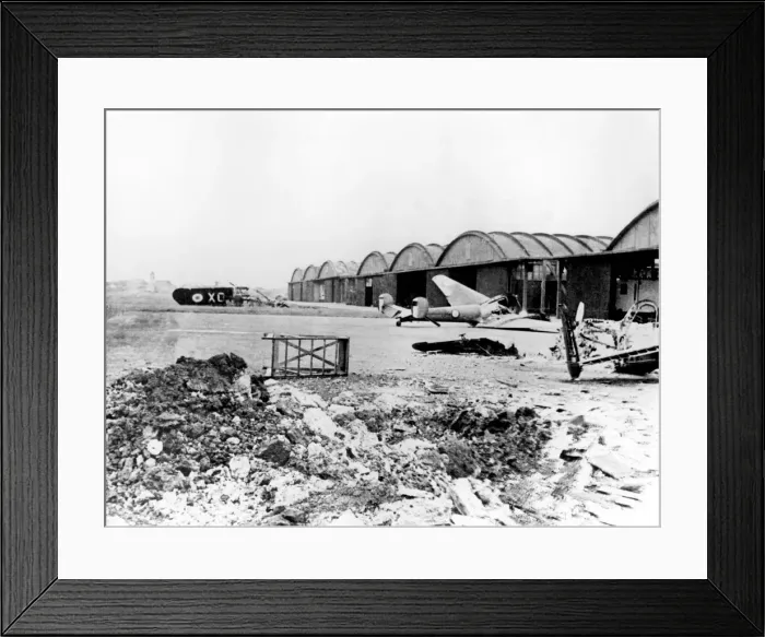 Framed Print : Destroyed aircraft at Le Bourget airfield, German-occupied Paris, July 1940 Framed Print : Destroyed aircraft at Le Bourget airfield, German-occupied Paris, July 1940
