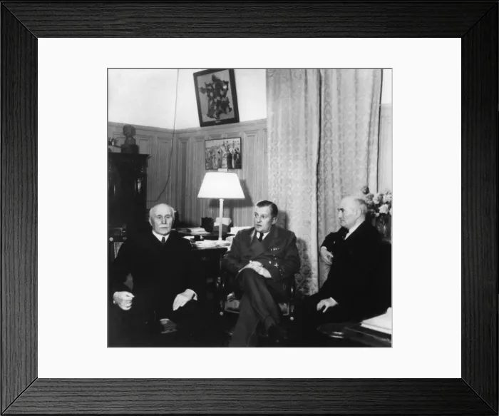 Framed Print : Leaders of Vichy France, c1941-1942 Framed Print : Leaders of Vichy France, c1941-1942