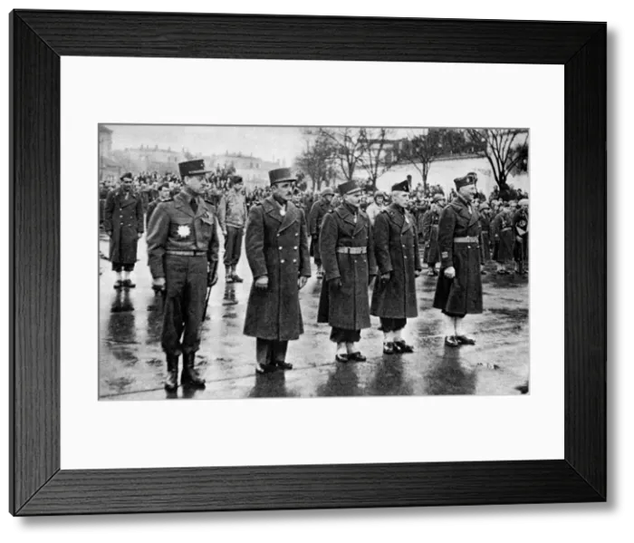 Framed Print : French soldiers being awarded the Legion d Honneur, Mulhouse, France, 10 February 1945 Framed Print : French soldiers being awarded the Legion d Honneur, Mulhouse, France, 10 February 1945