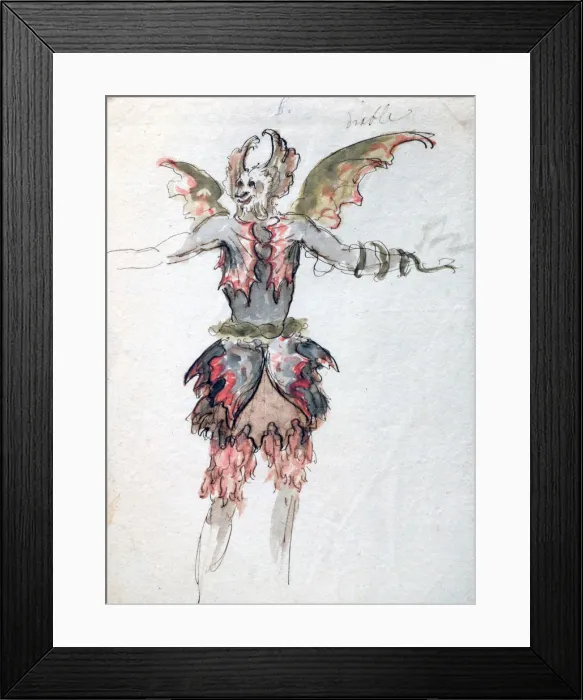 Framed Print : Devil, c1680. Artist: Jean Berain