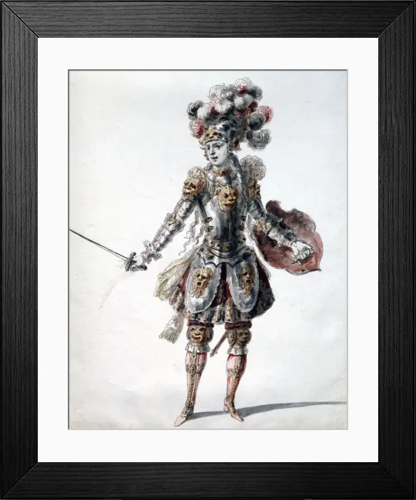 Framed Print : Enchanted Knight, c1685. Artist: Jean Berain Framed Print : Enchanted Knight, c1685. Artist: Jean Berain