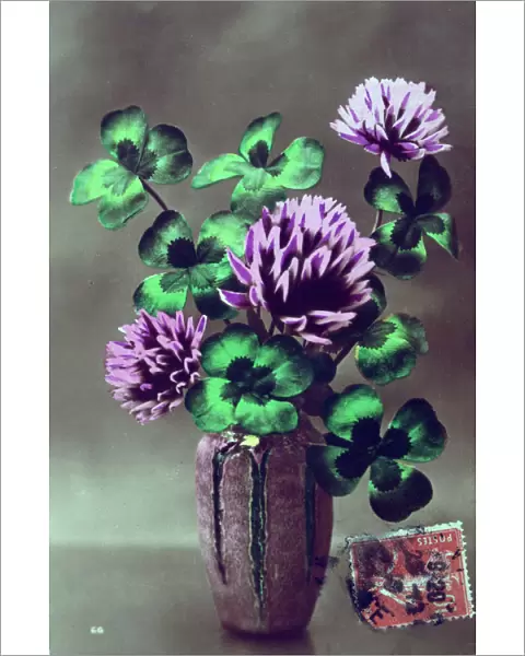 French flower postcard, c1900