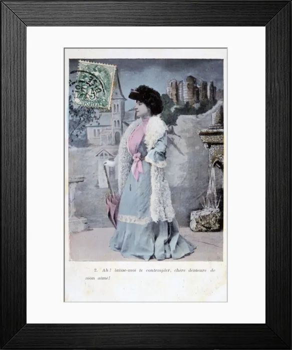 Framed Print : French postcard, c1900