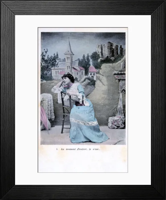 Framed Print : French postcard, c1900 Framed Print : French postcard, c1900