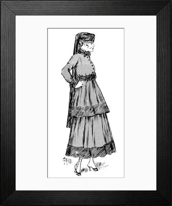 Framed Print : Cashmere womans fashion with a silk border, 1915 Framed Print : Cashmere womans fashion with a silk border, 1915