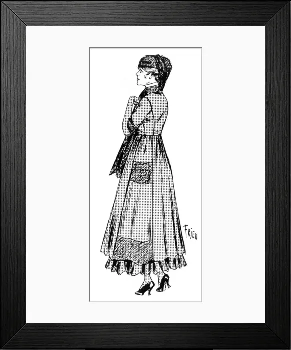 Framed Print : Womans wrap with crepe hem and silk veil, 1915 Framed Print : Womans wrap with crepe hem and silk veil, 1915