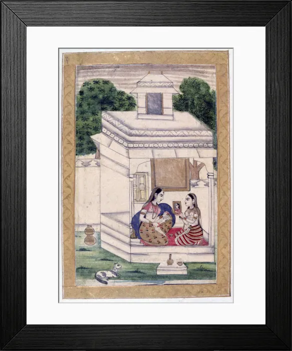 Framed Print : Dhanashri Ragini, Ragamala Album, School of Rajasthan, 19th century Framed Print : Dhanashri Ragini, Ragamala Album, School of Rajasthan, 19th century