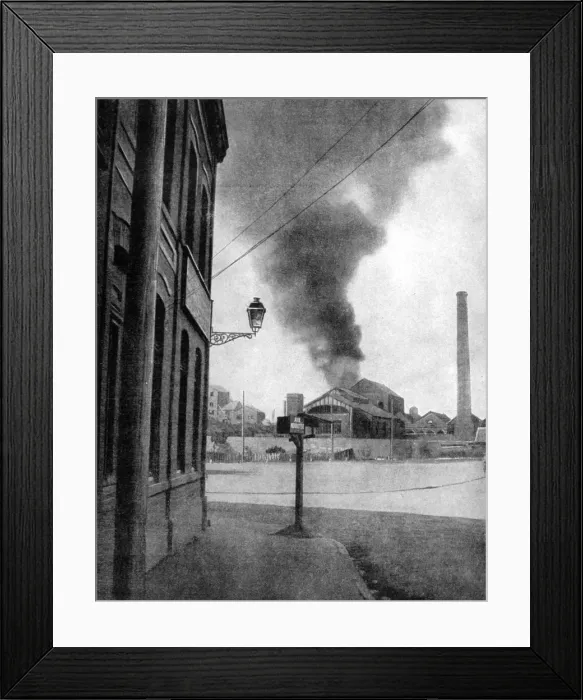 Framed Print : Bombardment of a mine by the Germans, Pas-de-Calais, France, 1915 Framed Print : Bombardment of a mine by the Germans, Pas-de-Calais, France, 1915