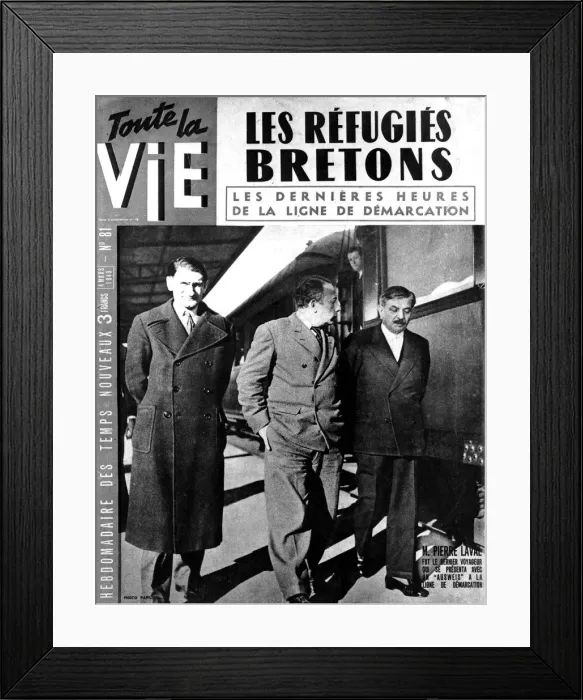 Framed Print : End of the line of demarcation between German-occupied and Vichy France, 1942 (March 1943) Framed Print : End of the line of demarcation between German-occupied and Vichy France, 1942 (March 1943)