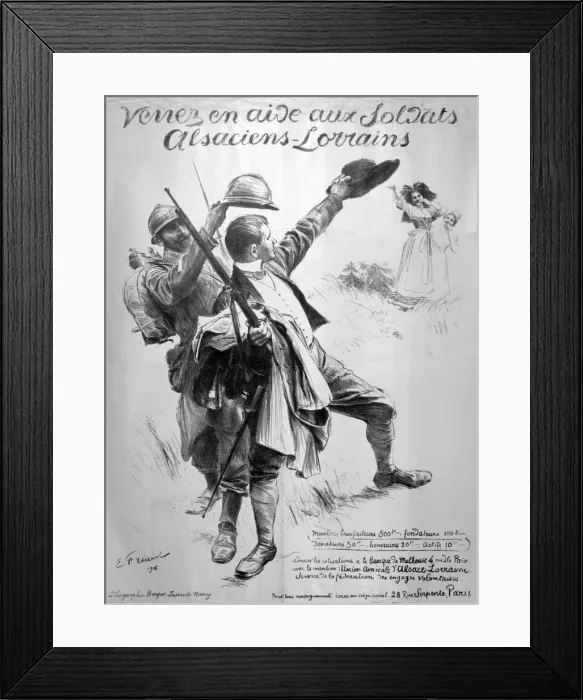 Framed Print : Assist the Alsatian soldiers, French World War I poster, 1916 Framed Print : Assist the Alsatian soldiers, French World War I poster, 1916