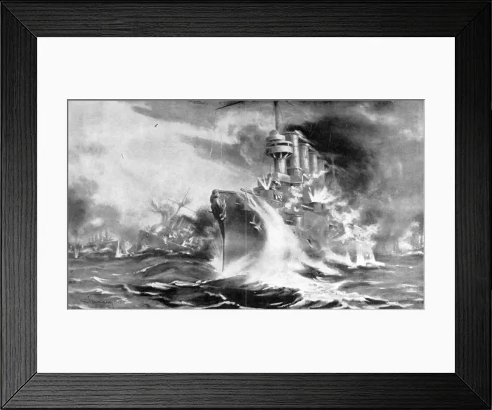 Framed Print : Battle of the Falkland Islands, 8 December 1914, (1915) Framed Print : Battle of the Falkland Islands, 8 December 1914, (1915)